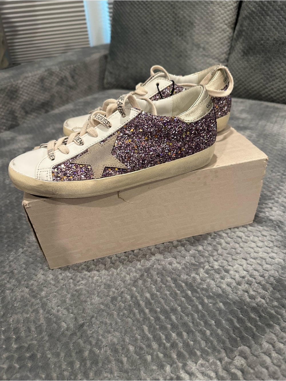 Golden Goose Glitter Low-Top Sneakers - Purple/White - Picture 2 of 4